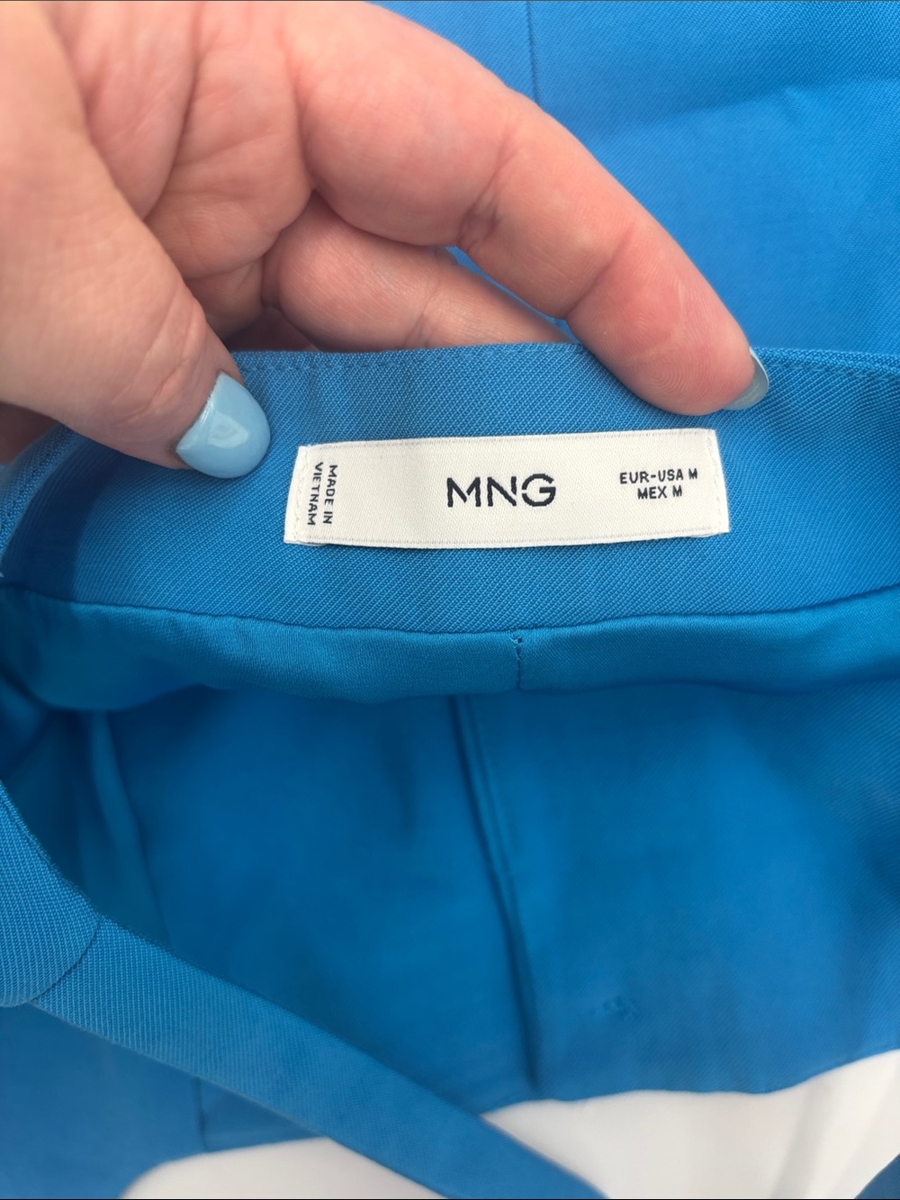 MANGO Suit Vest with Open Back in Blue - Picture 5 of 6